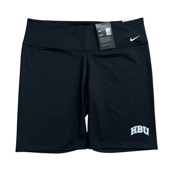 NWT HBU Huskies Nike Womens One 7" Shorts 2.0 Black Size XL - Picture 1 of 5